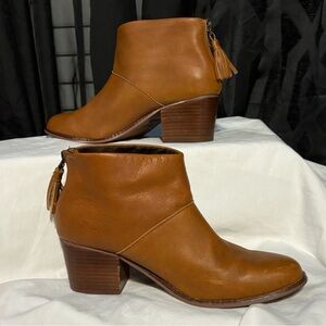 TOM’S Super Soft Zip Back Leather Bootie